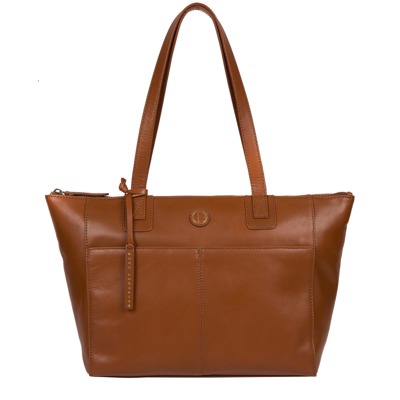'Gwent' Dark Tan Leather Tote Bag