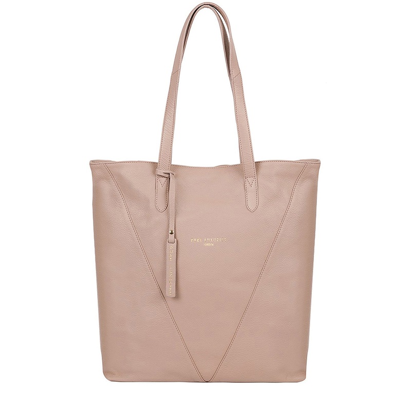 'Hatton' Blush Pink Leather Shopper Bag