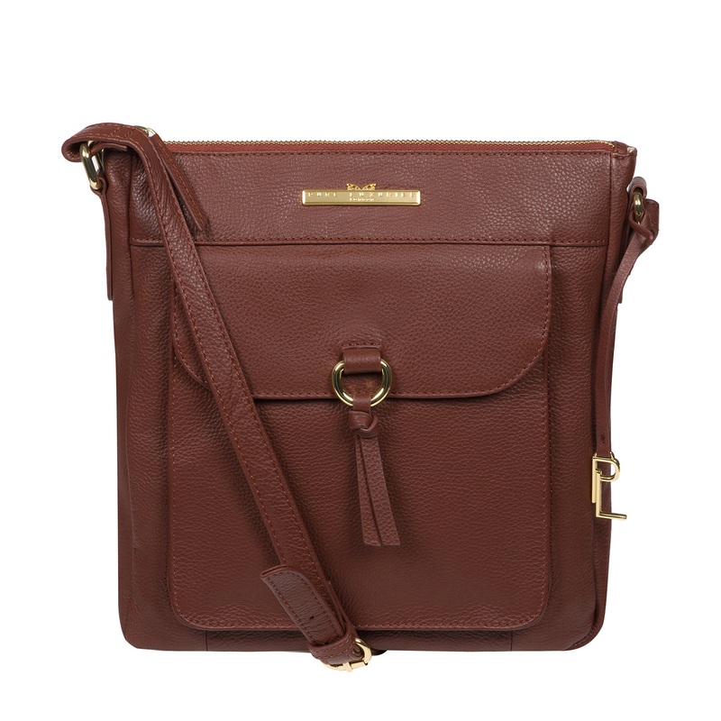 'Holbroke' Chestnut Leather Shoulder Bag