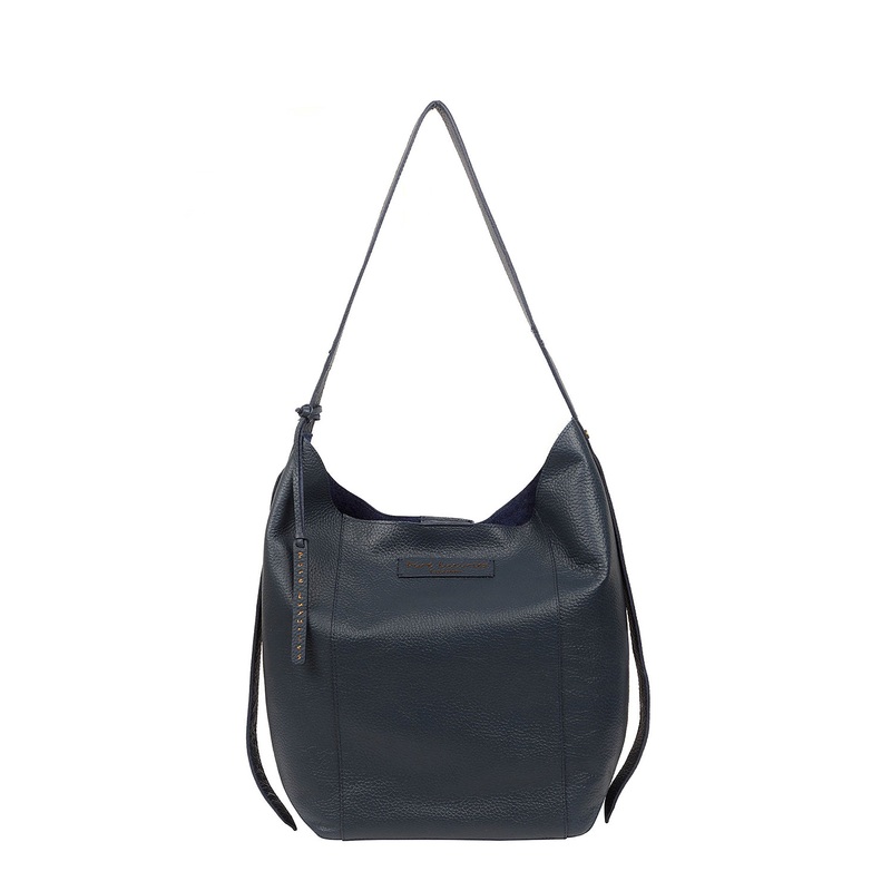'Hoxton' Denim Leather Shoulder Bag