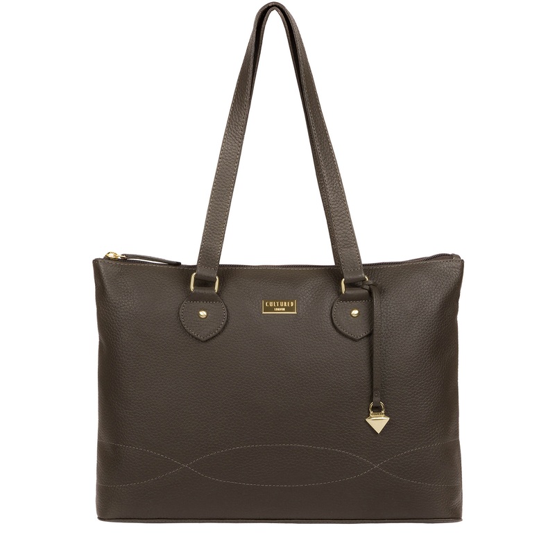 'Idelle' Olive Leather Tote Bag