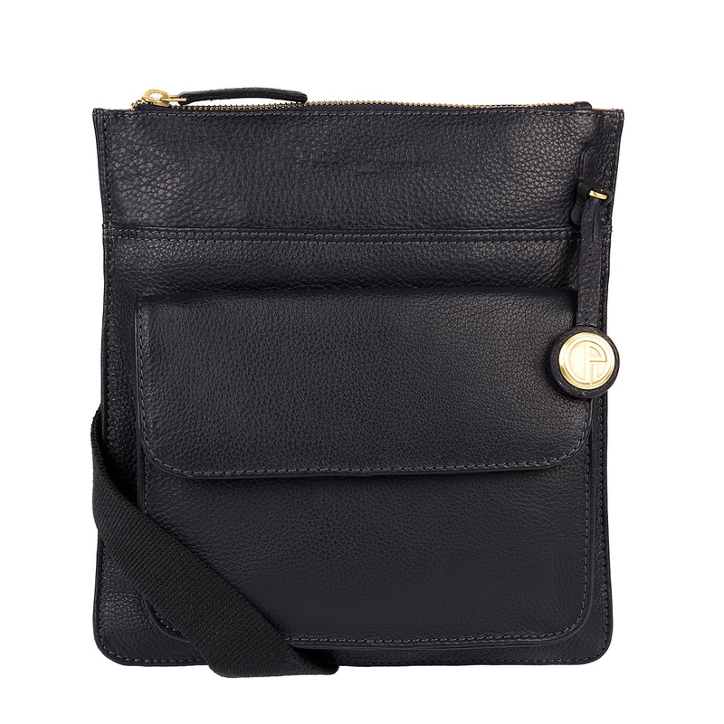 'Jarrow' Navy & Gold-Coloured Detail Bag