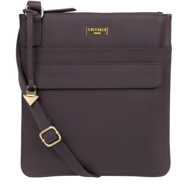 'Joan' Fig Leather Cross Body Bag