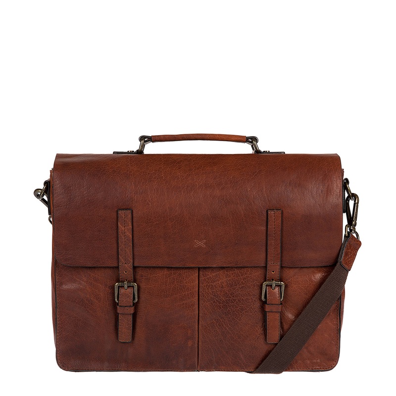 'Lorton' Treacle Handmade Leather Briefcase