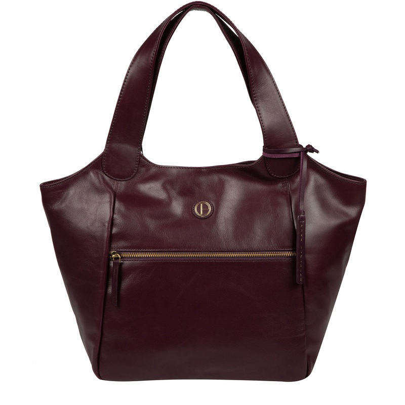 'Loxford' Blackberry Leather Tote Bag
