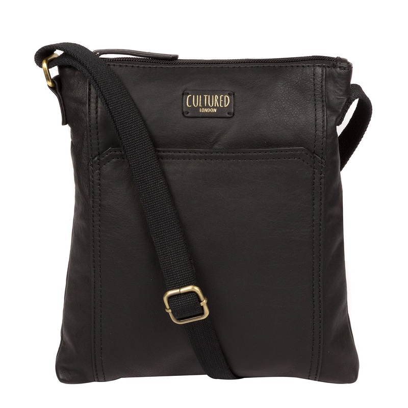 'Lucie' Ebony Leather Cross Body Bags