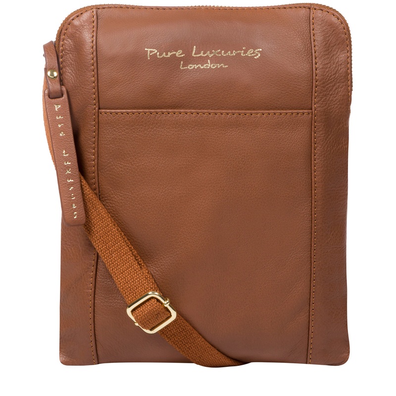 'Maisie' Tan Leather Cross Body Bag