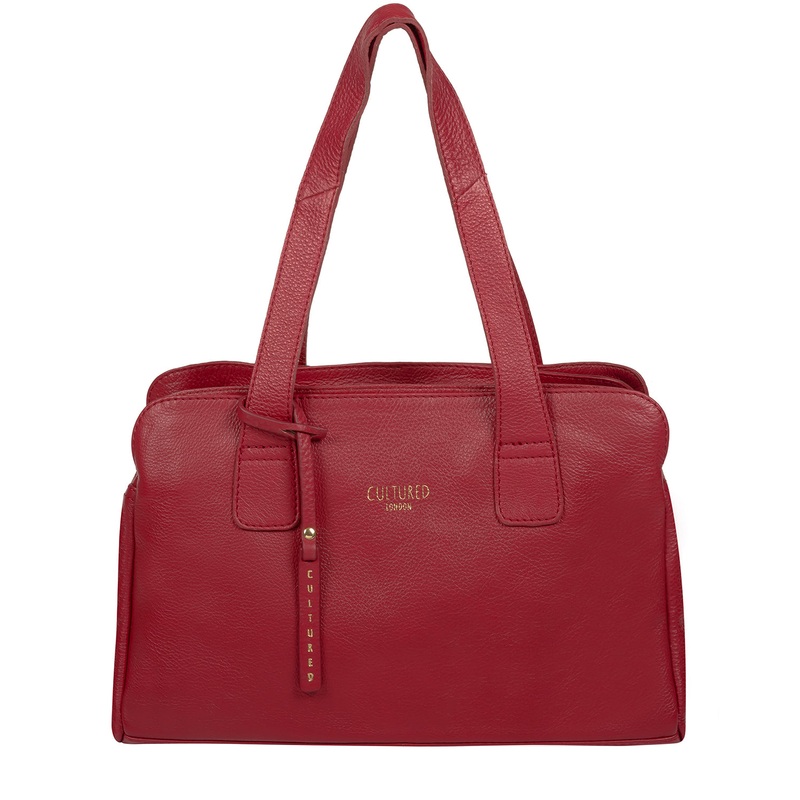 'Marquee' Red Leather Handbag