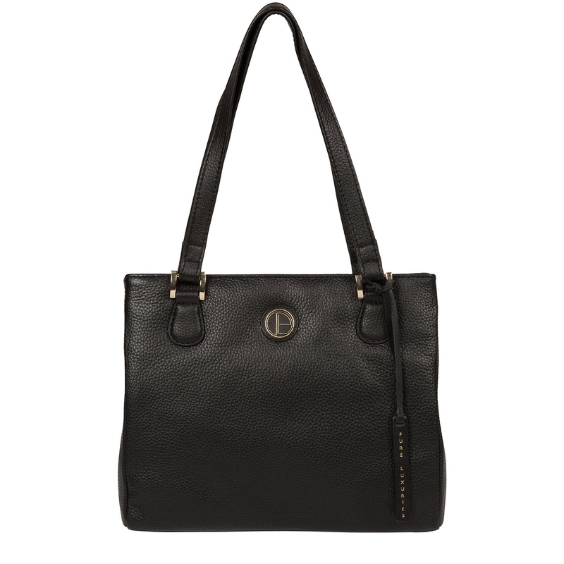 'Milana' Black Leather Handbag