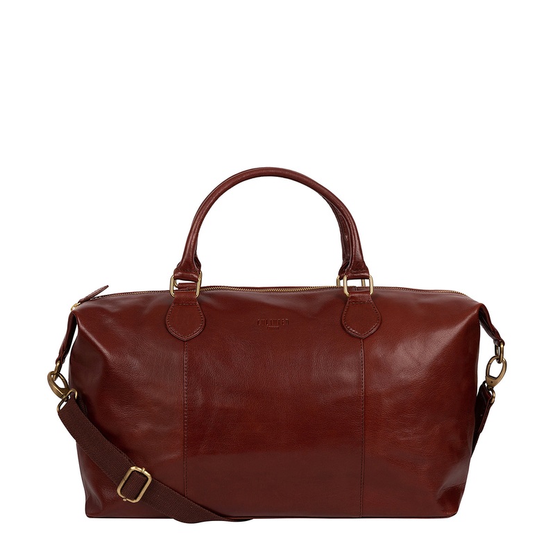 'Navigator' Dark Chestnut Leather Holdall