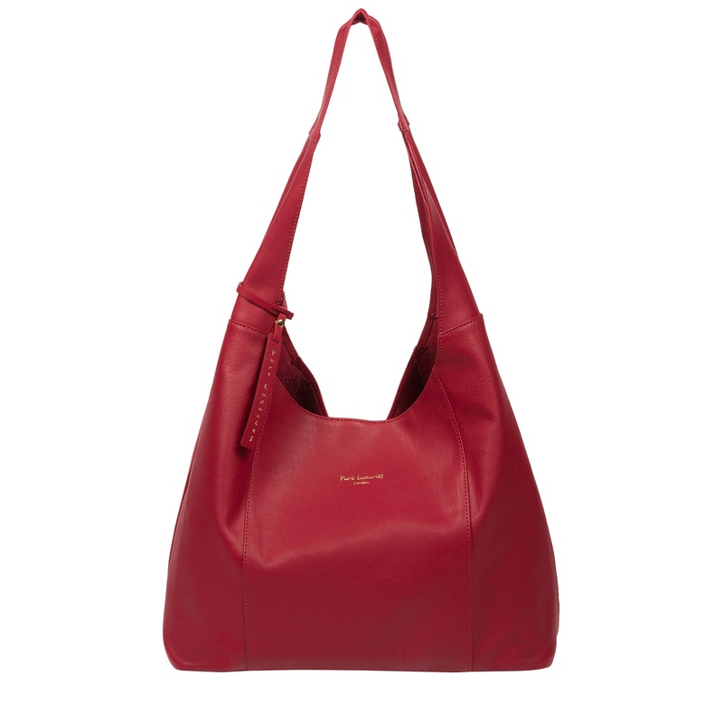 'Nina' Scarlett Leather Shoulder Bag