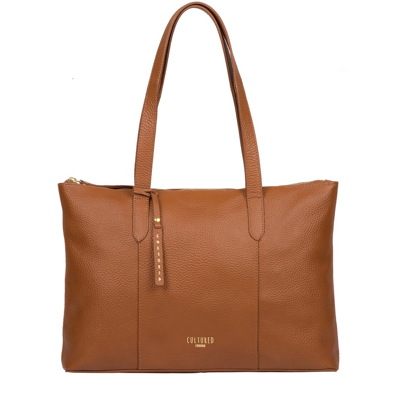 'Ombra' Tan Leather Tote Bag
