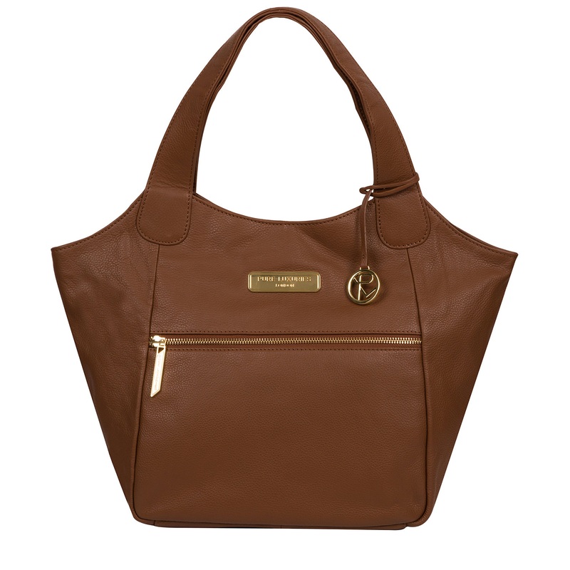 'Roxanne' Tan Leather Tote Bag