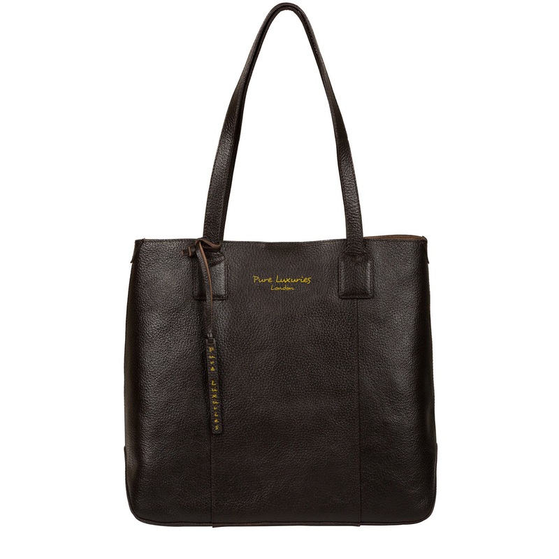 'Ruxley' Dark Brown Leather Tote Bag