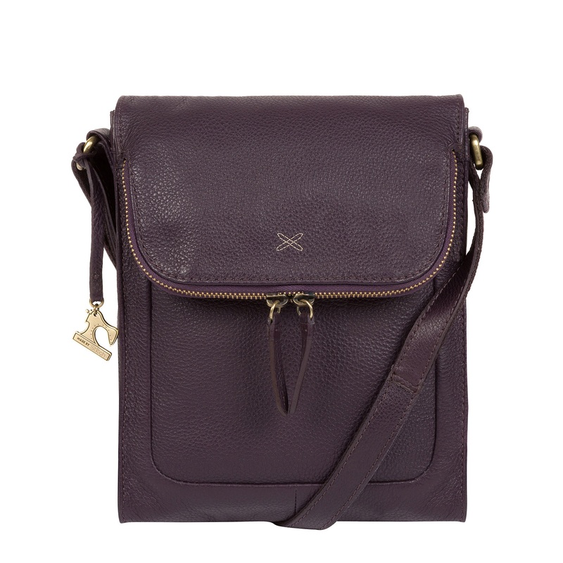 'Sophia' Plum Handmade Cross-Body Bag