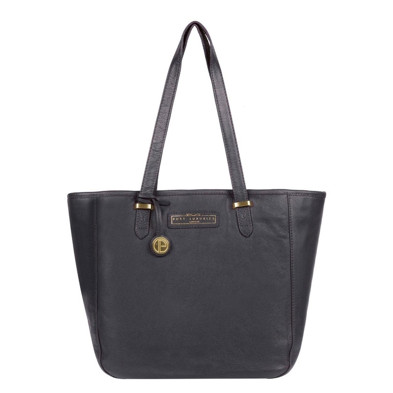'Spalding' Navy Leather Tote Bag
