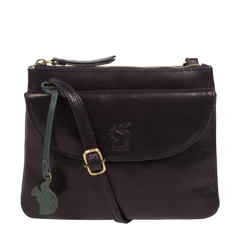 'Tillie' Navy Leather Cross Body Bag