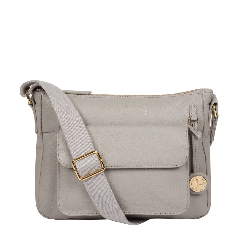 'Tindall' Grey Leather Shoulder Bag