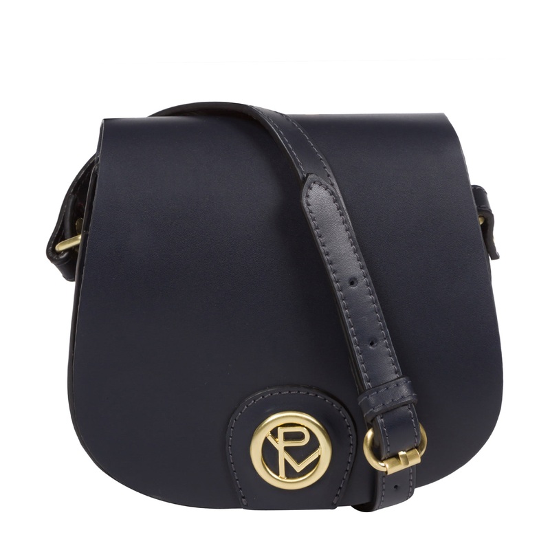 'Torver' Mini Navy Leather Cross Body Bag