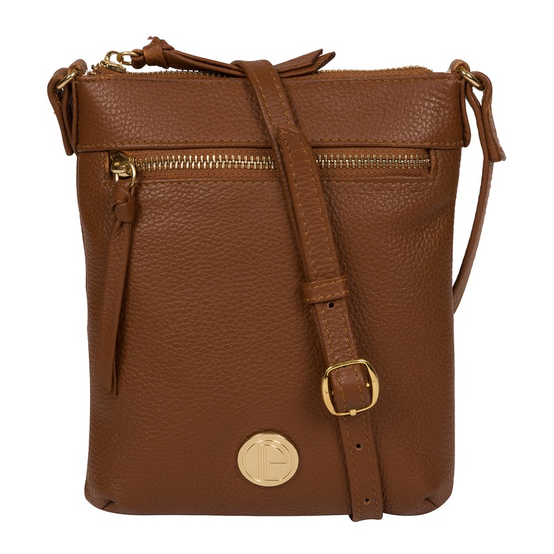 'Trixie' Tan Leather Cross Body Bag