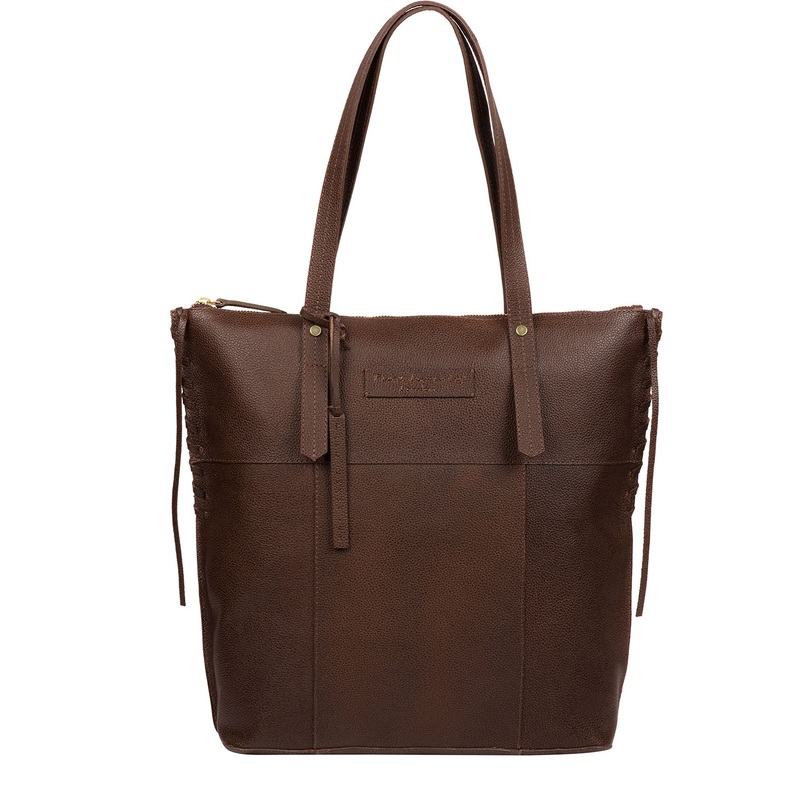 'Aldgate' Walnut Leather Tote Bag