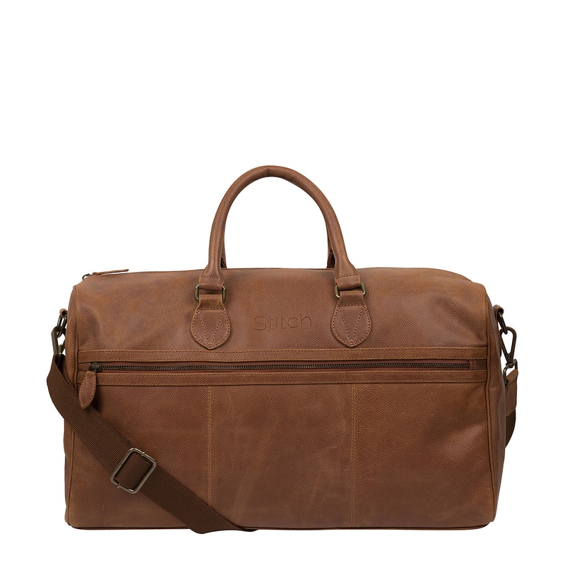 'Aviator' Hazelnut Leather Holdall