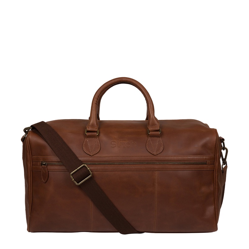 'Aviator' Whiskey Leather Holdall