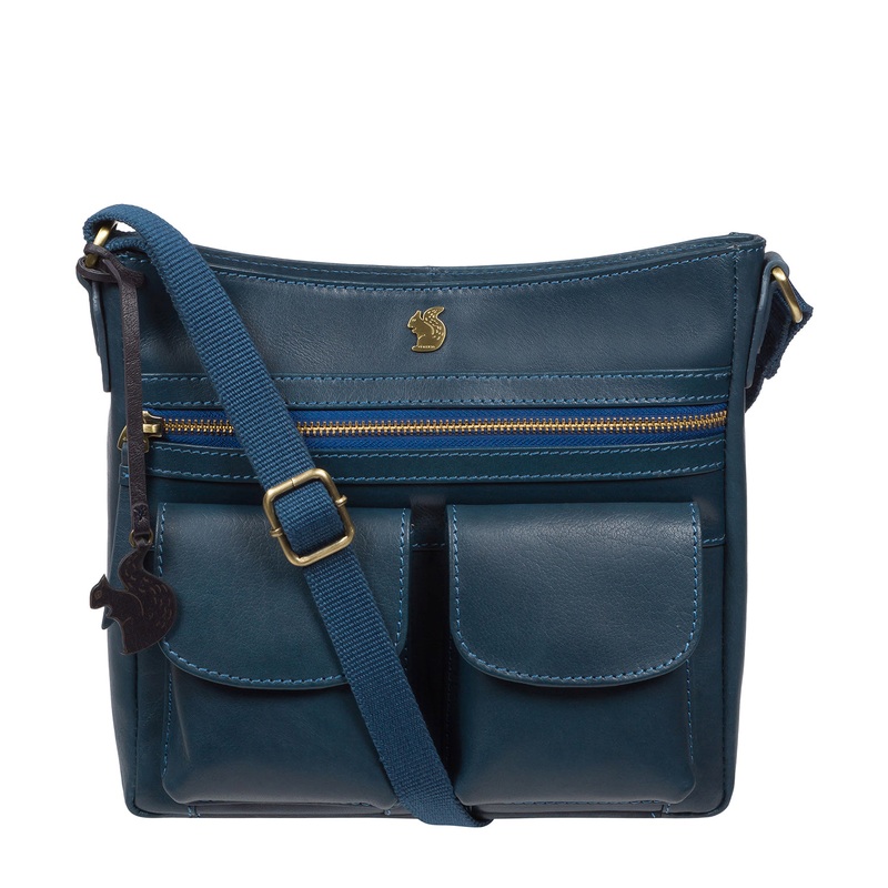'Baby Bon' Snorkel Blue Leather Cross Body Bag