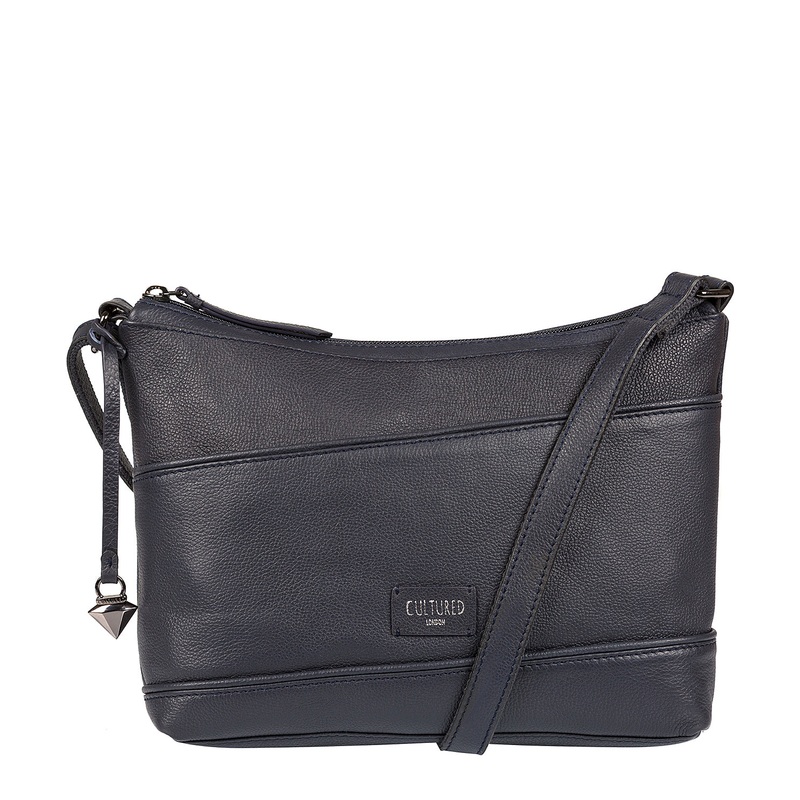 'Delilah' Navy Real Leather Bag