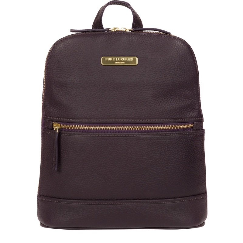 'Ellerton' Plum Leather Backpack