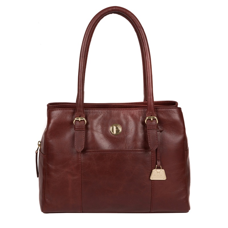 'Fleur' Chestnut Leather Handbag