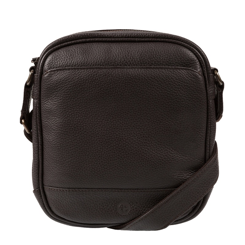 Flighty' Brown Leather Cross Body Bag