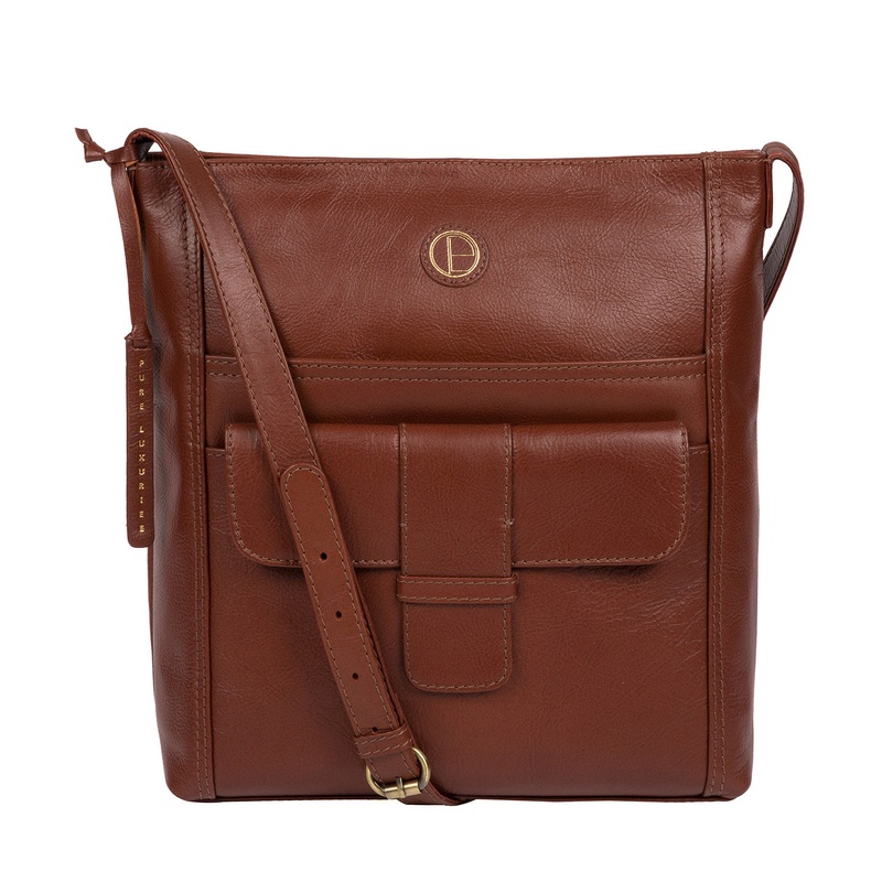 'Hanwell' Vintage Cognac Leather Shoulder Bag