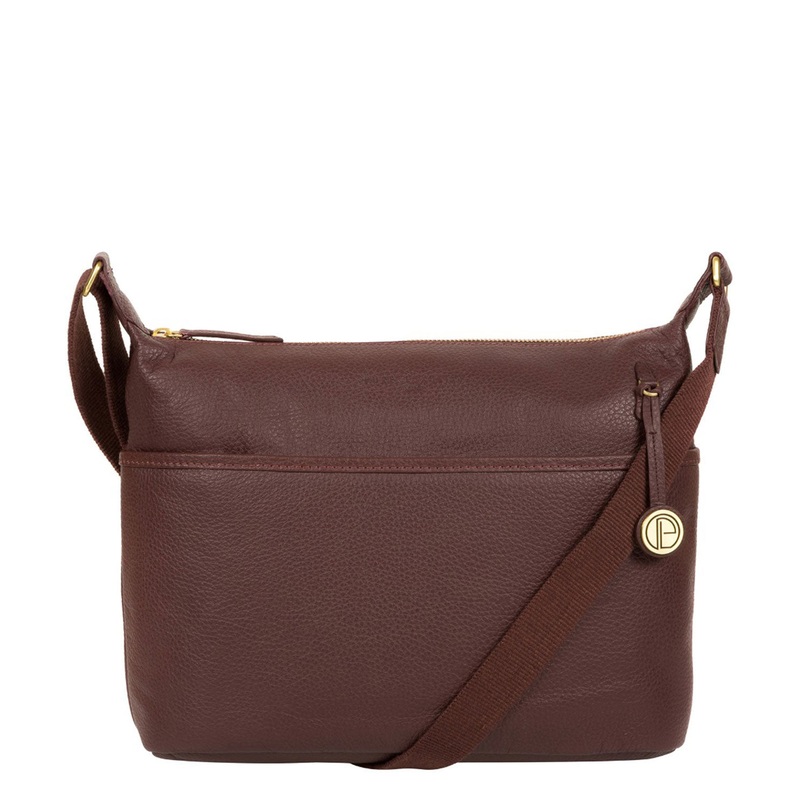 'Helmsley' Auburn Leather Shoulder Bag