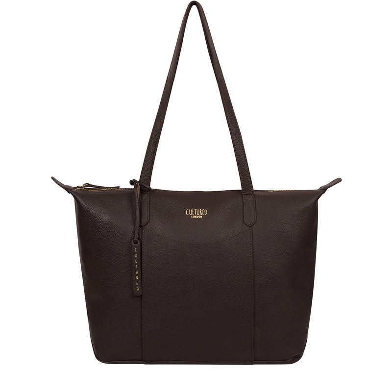 'Hillingdon' Dark Brown Leather Tote Bag