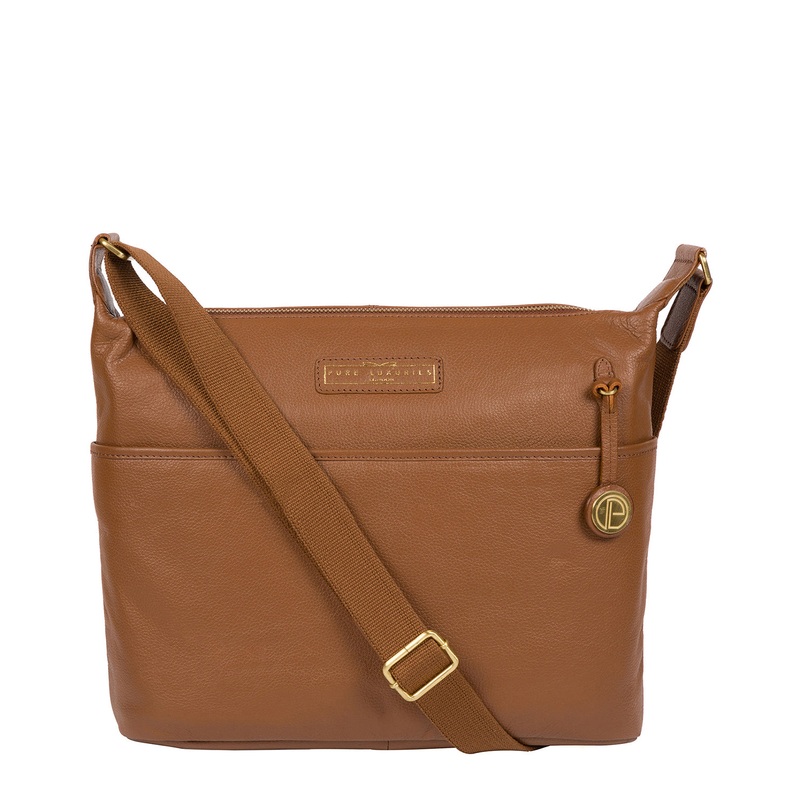 'Hove' Tan Leather Shoulder Bag