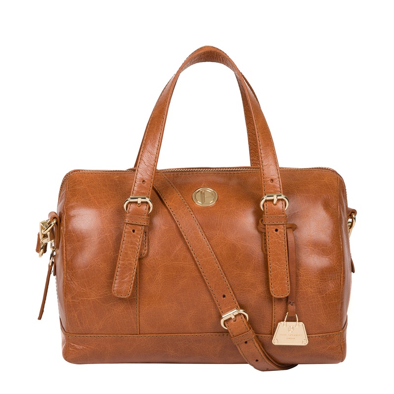 'Iris' Hazelnut Leather Handbag