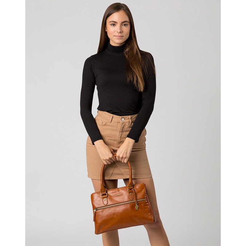 'Jolando' Tan Fine Leather Handbag