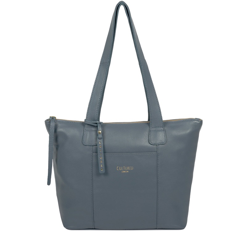 'Kensal' Moonlight Blue Leather Handbag