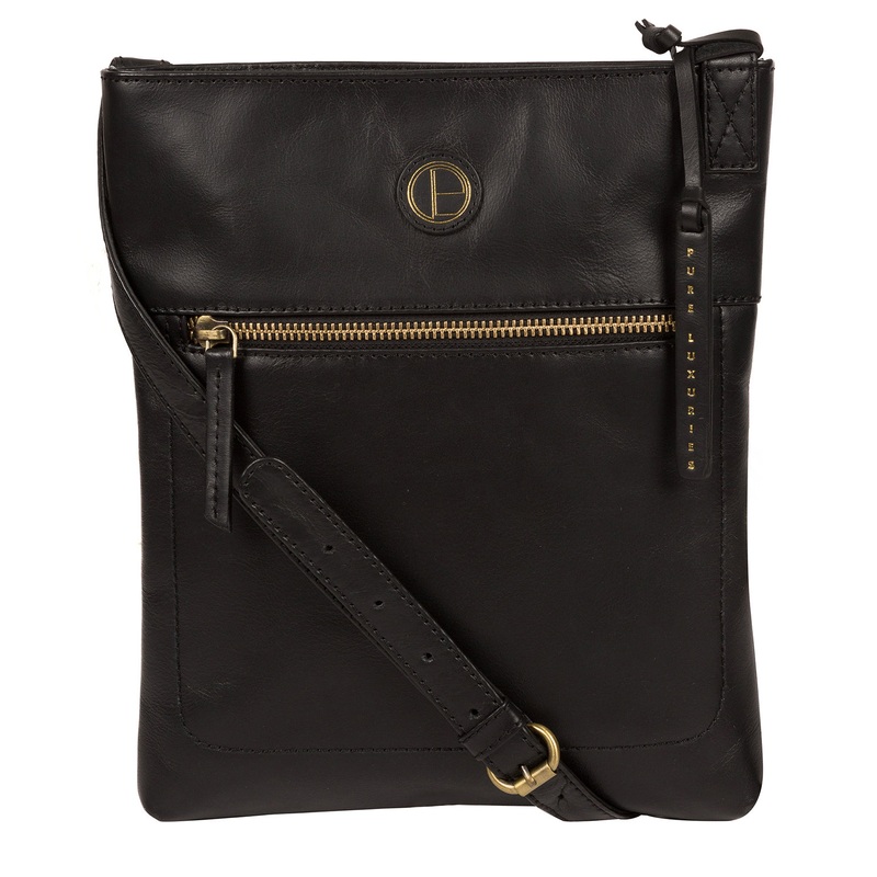 'Knook' Vintage Black Leather Cross Body Bag
