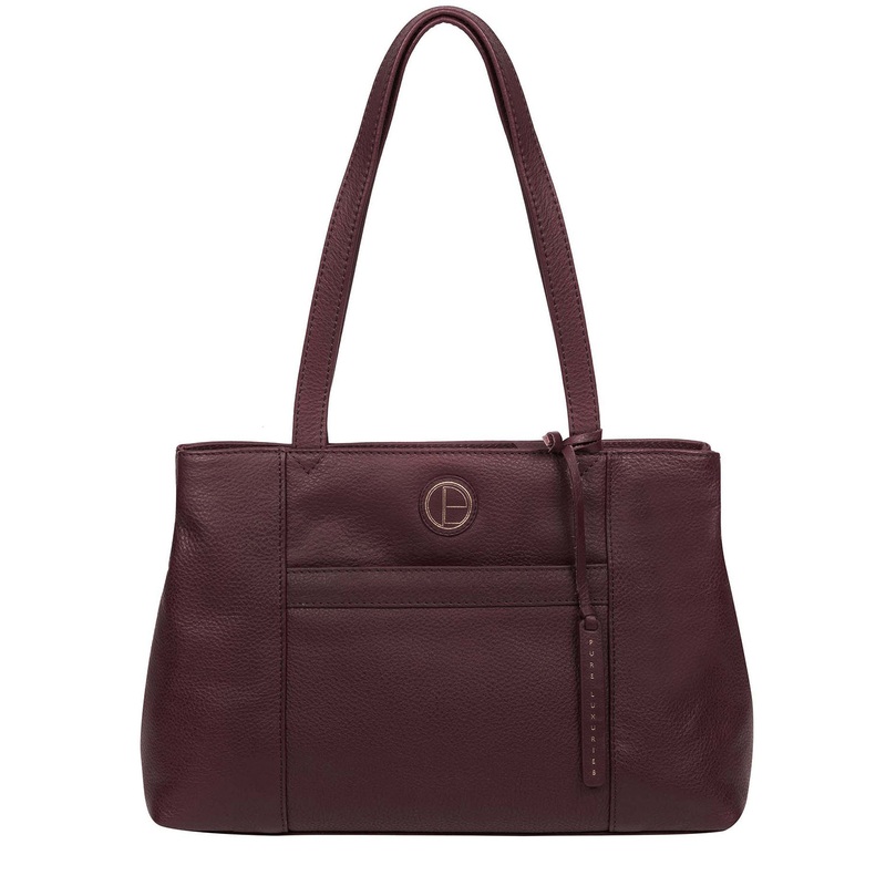 'Mist' Plum Leather Handbag