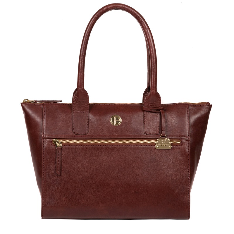 'Primrose' Chestnut Leather Tote Bag