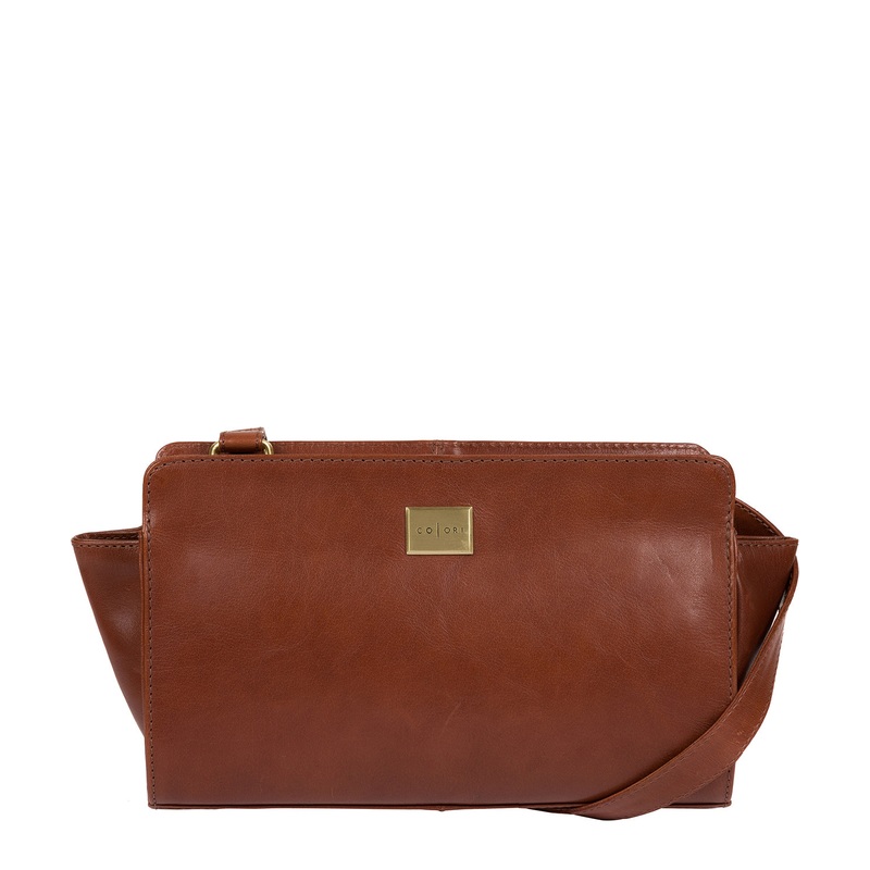 'Valentina' Italian-Inspired Chestnut Cross Body Bag