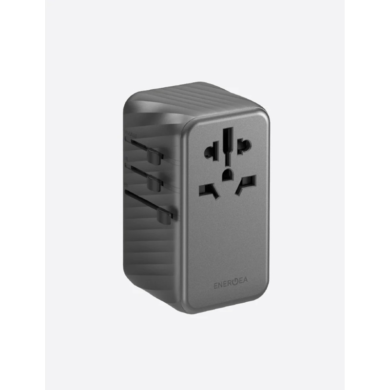 Energea TravelWorld GaN120 | 120W Travel Adapter  - Gunmetal