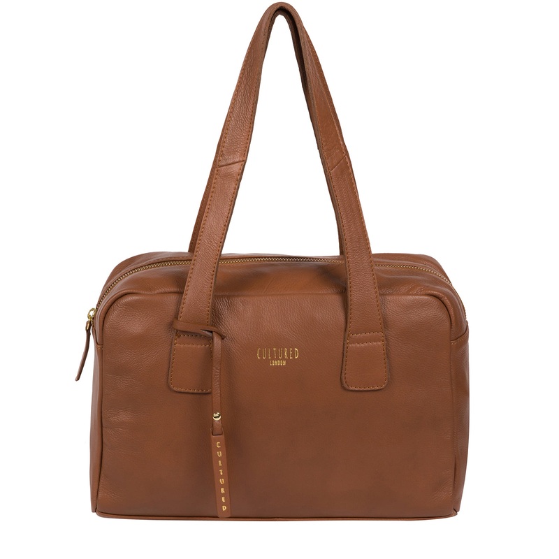 'Hammersmith' Dark Tan Leather Handbag