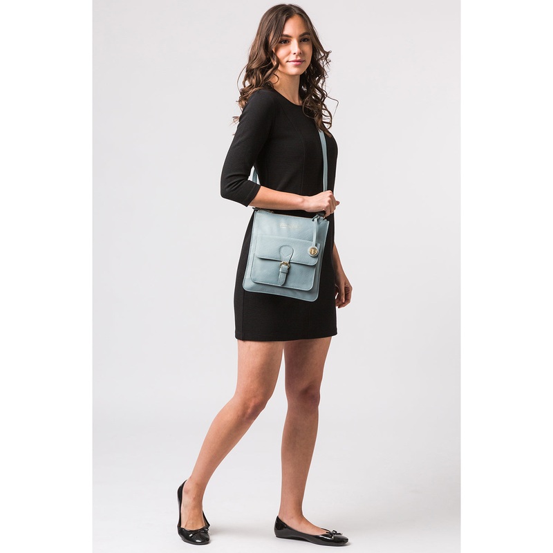 'Kenley' Cashmere Blue Leather Cross Body Bag