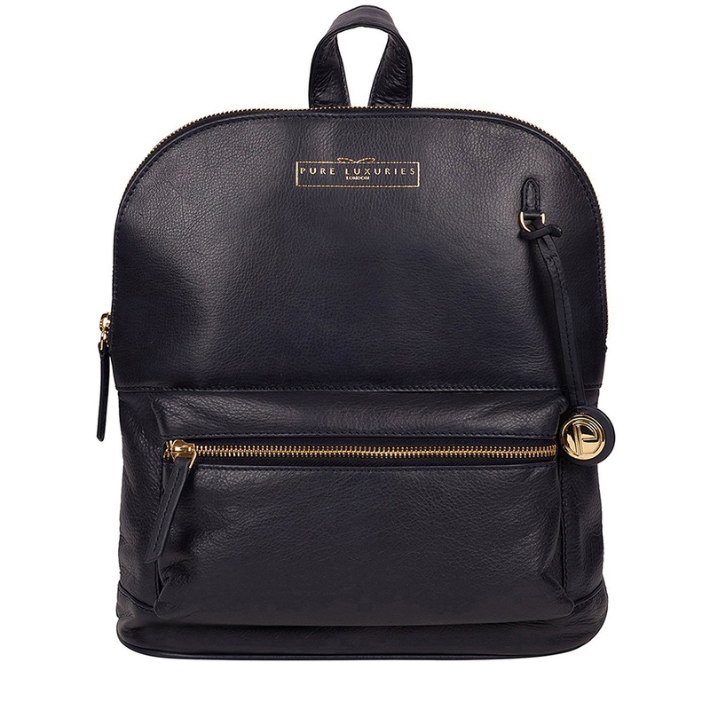 'Kinsely' Navy Leather Backpack