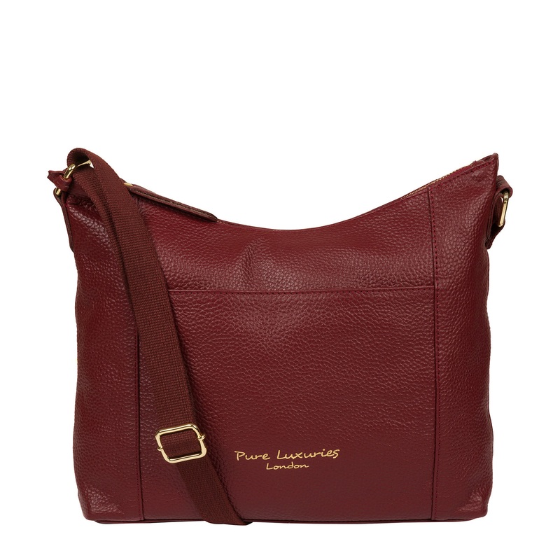 'Lachele' Red Leather Shoulder Bag