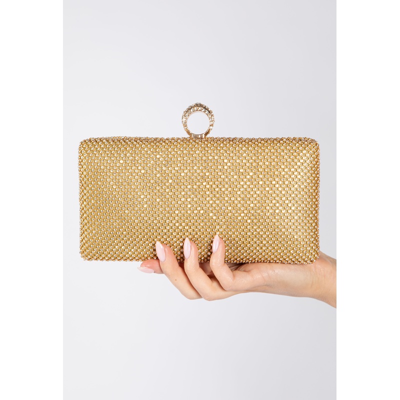 Luxury Squared Pearl Clutch Bag