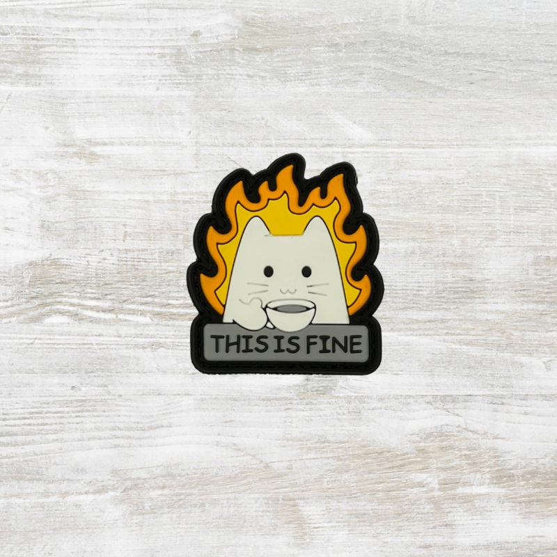 The Meniacc This is Fine PVC Luminous Velcro Patch